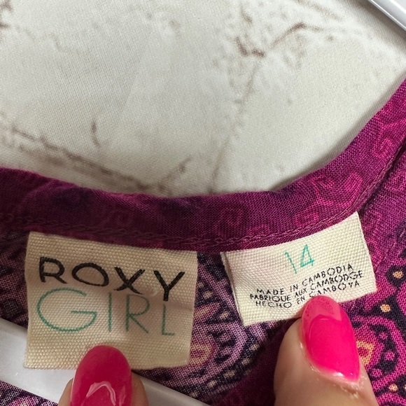 Roxy Girl purple Summer Beach‎ Viscose Sleeveless Dress, sz 14, GUC - Picture 2 of 5
